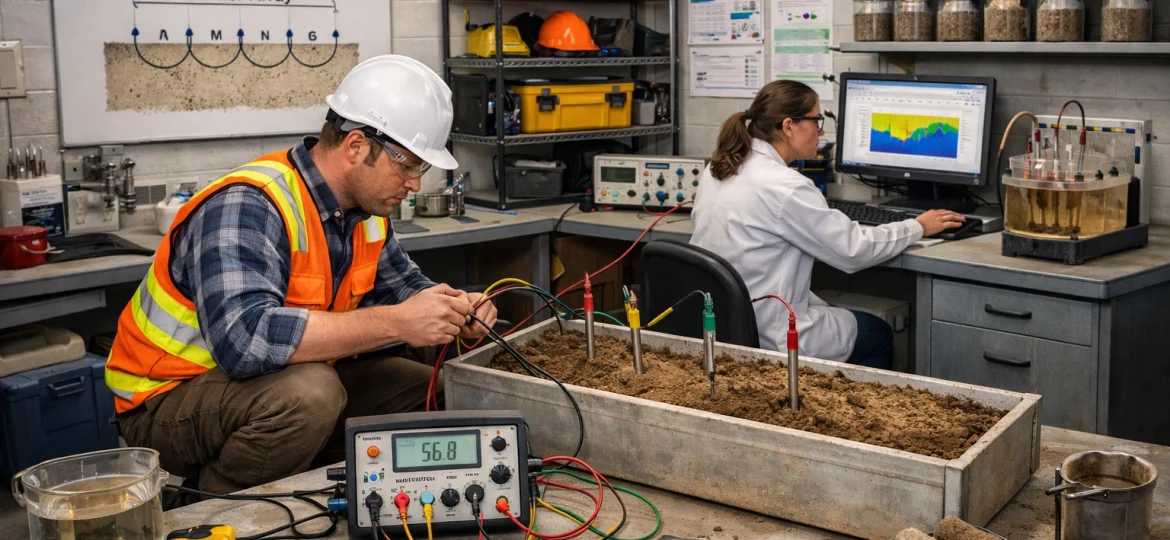 Geotechnical Electrical Resistivity Testing lab scene img