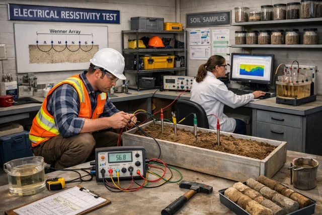 Geotechnical Electrical Resistivity Testing lab scene img