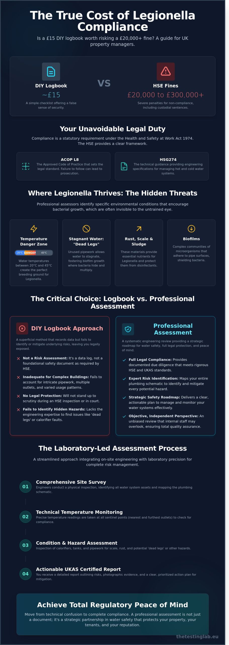 Book a Legionella Risk Assessment UK: Professional Compliance Services 2026
