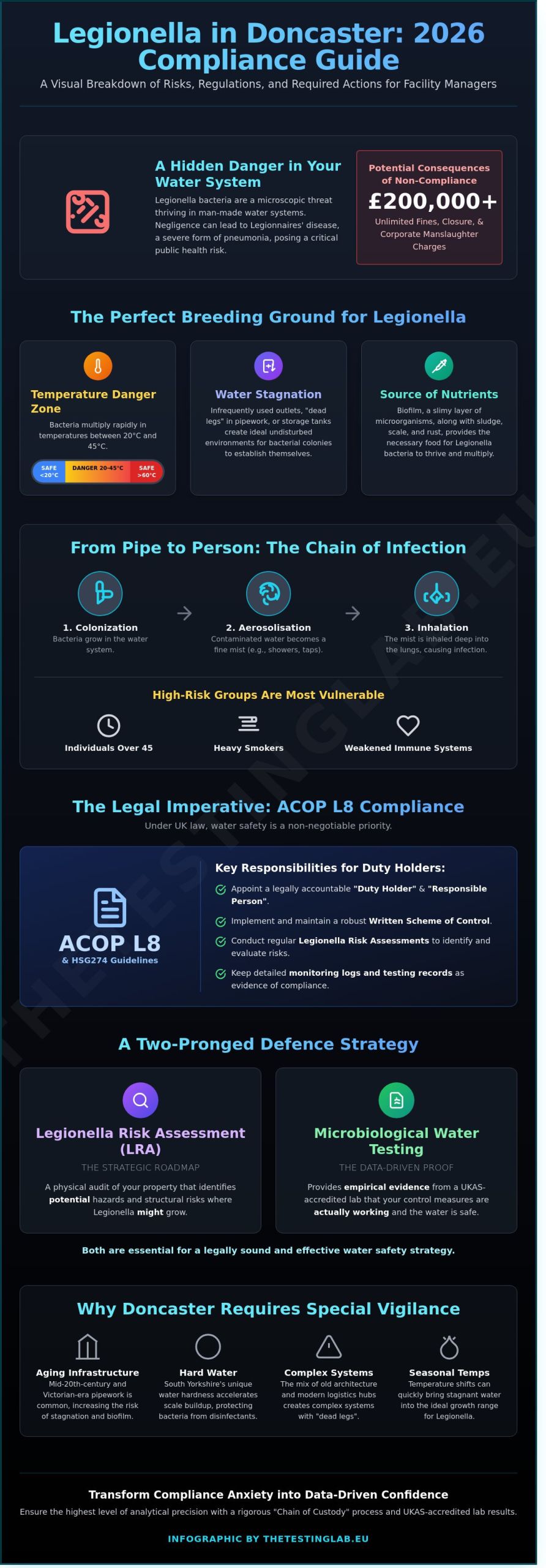 Comprehensive Water Testing for Legionella in Doncaster: 2026 Compliance Guide